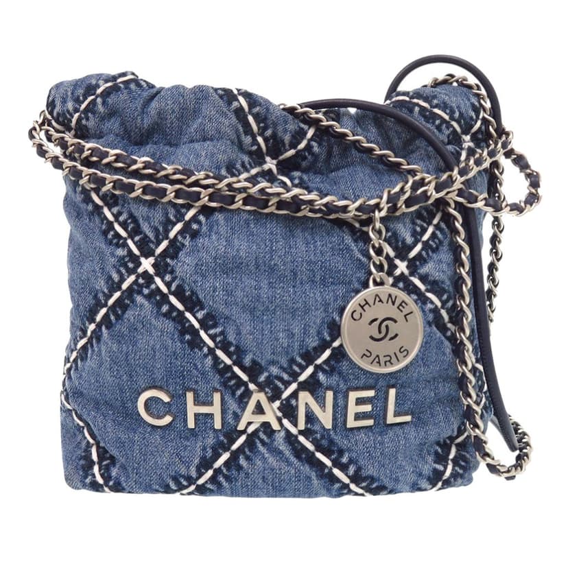 Chanel Mini Denim Stitched 22 Handbag