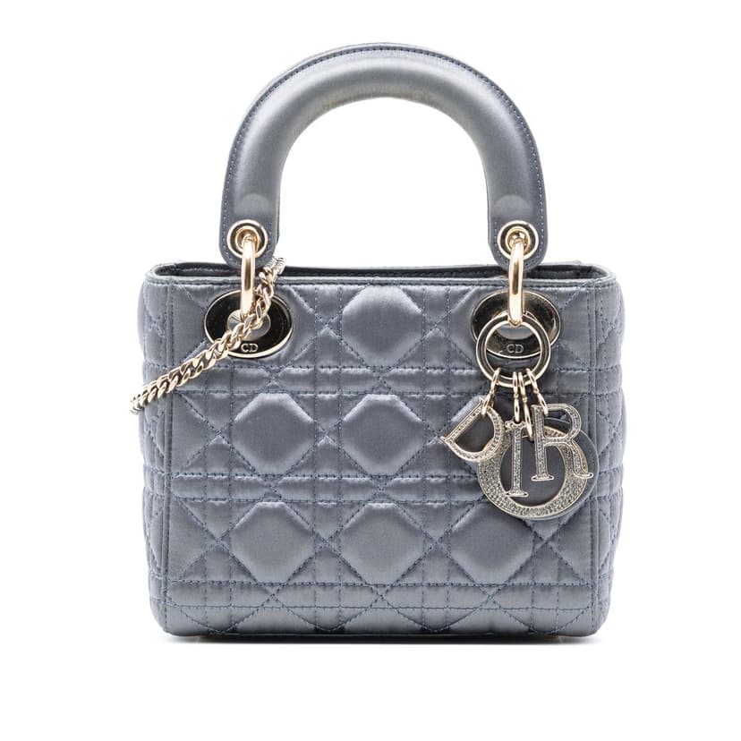 Dior Mini Satin Cannage Swarovski Crystal Lady Dior