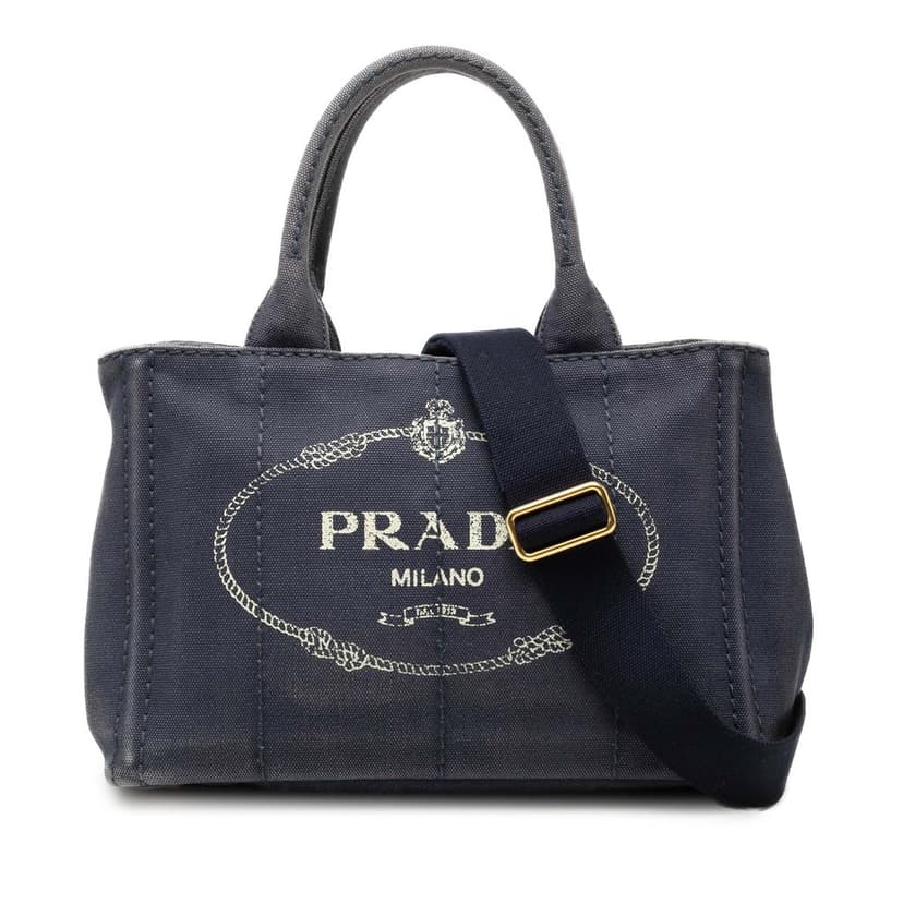 Prada Small Canvas Canapa Logo Satchel