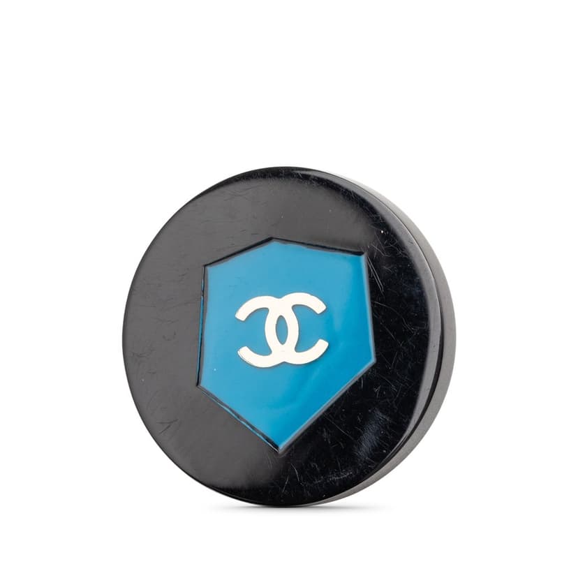 Chanel CC Resin Shield Brooch