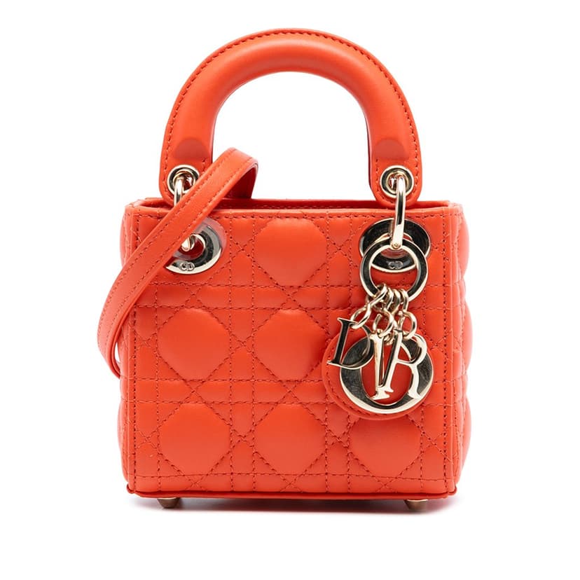 Dior Micro Lambskin Cannage Lady Dior