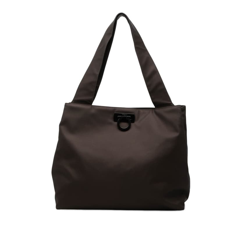 Ferragamo Nylon Gancini Tote