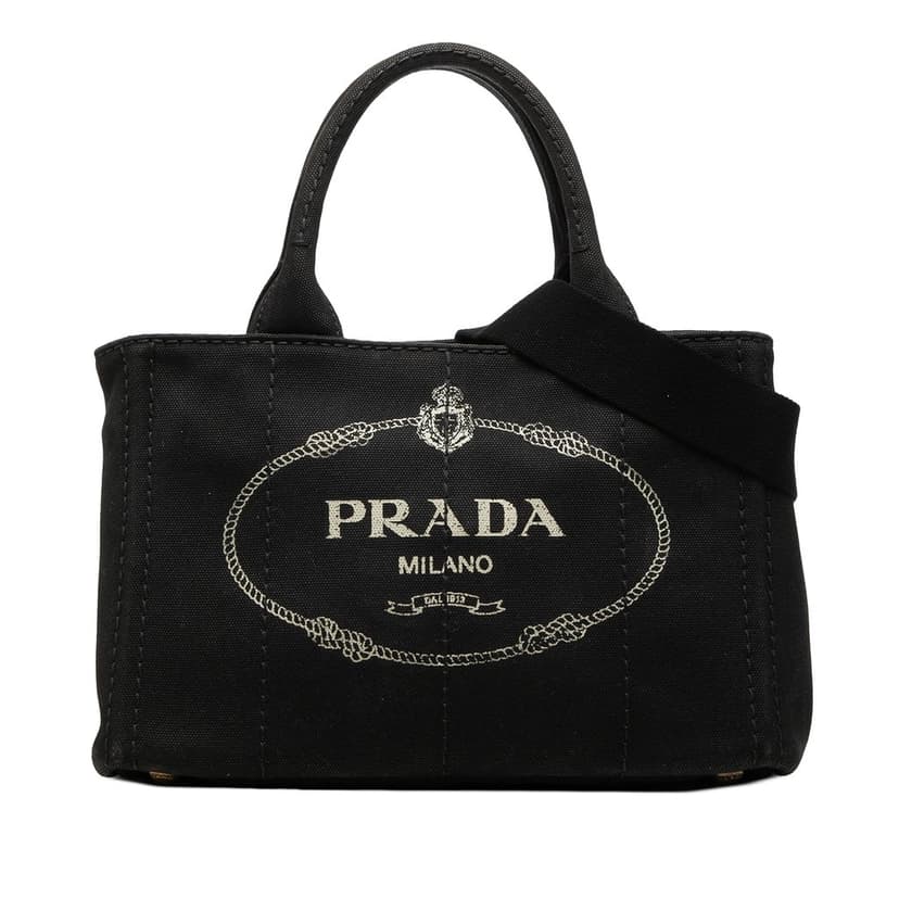 Prada Small Canvas Canapa Logo Satchel