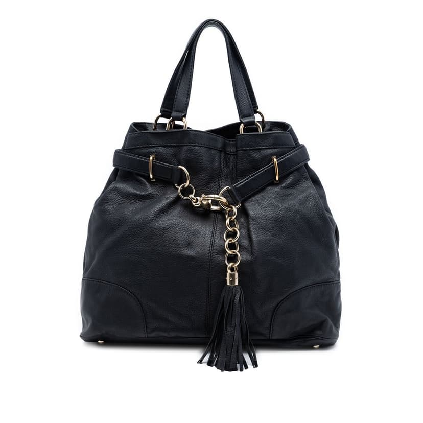 Gucci Large Leather Horsebit Sienna Tote