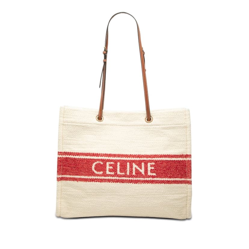 Celine حقيبة قماش بلين سولاي مربعة كاباس