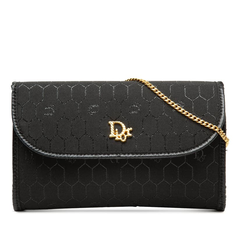 Dior Honeycomb Canvas Chain Flap Crossbody