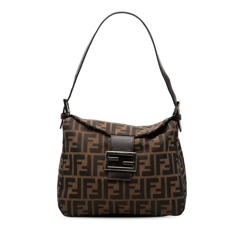 Fendi حقيبة كتف من قماش زوكا ذات غطاء مزدوج