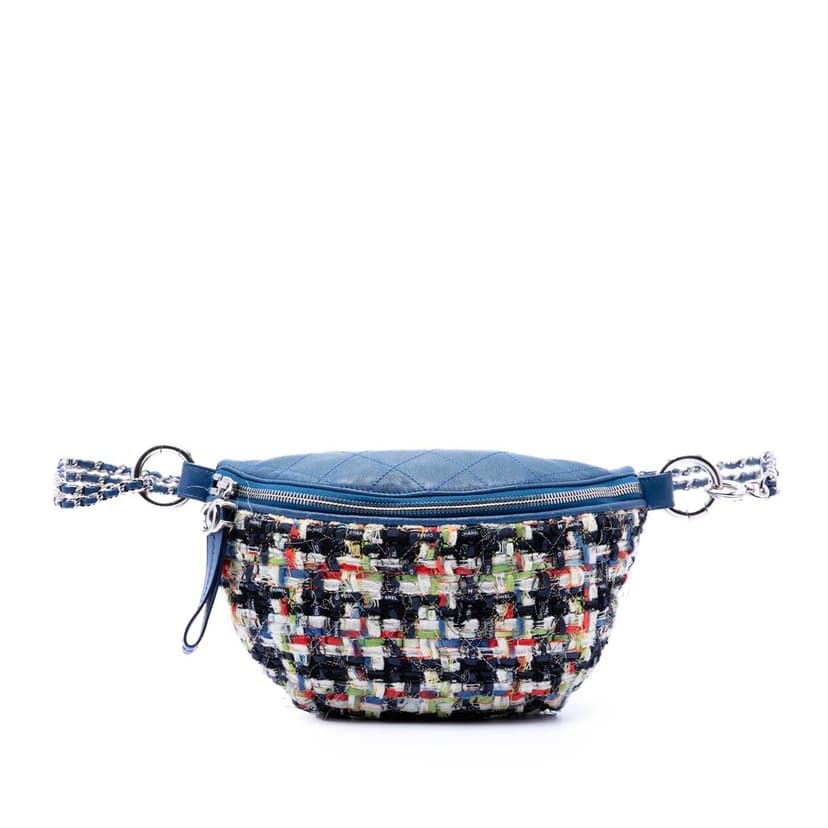 Chanel Tweed and Stitched Calfskin Convertible Waist Bag