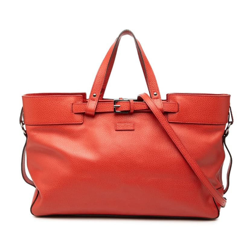 Gucci Calfskin Buckle Satchel