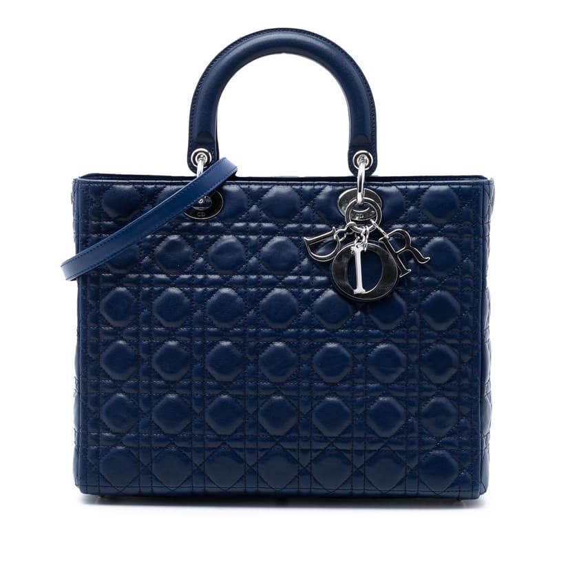 Dior Large Lambskin Cannage Lady Dior