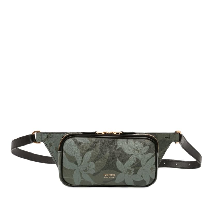 Tom Ford Leather Floral Print Belt Bag