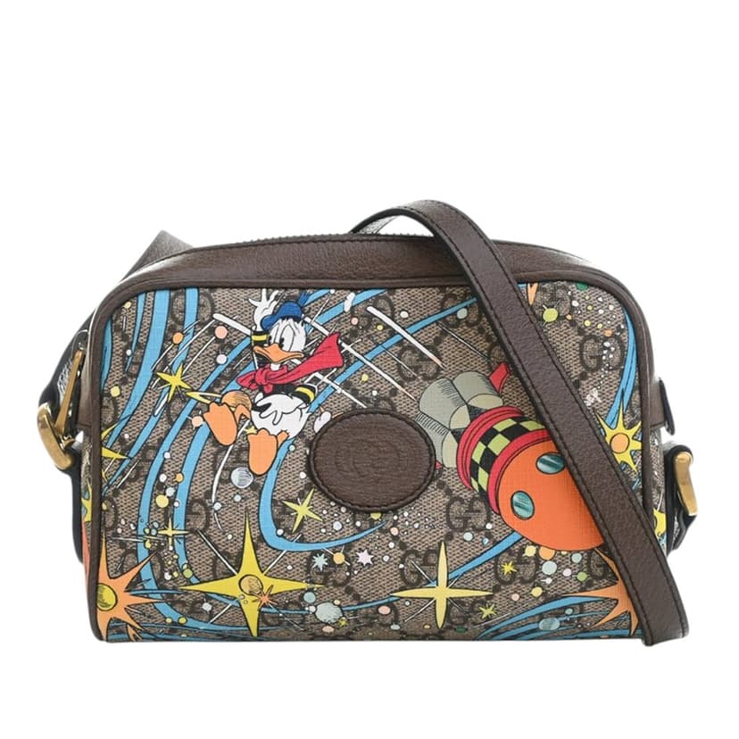 Gucci Disney GG Supreme Interlocking G Donald Duck Crossbody