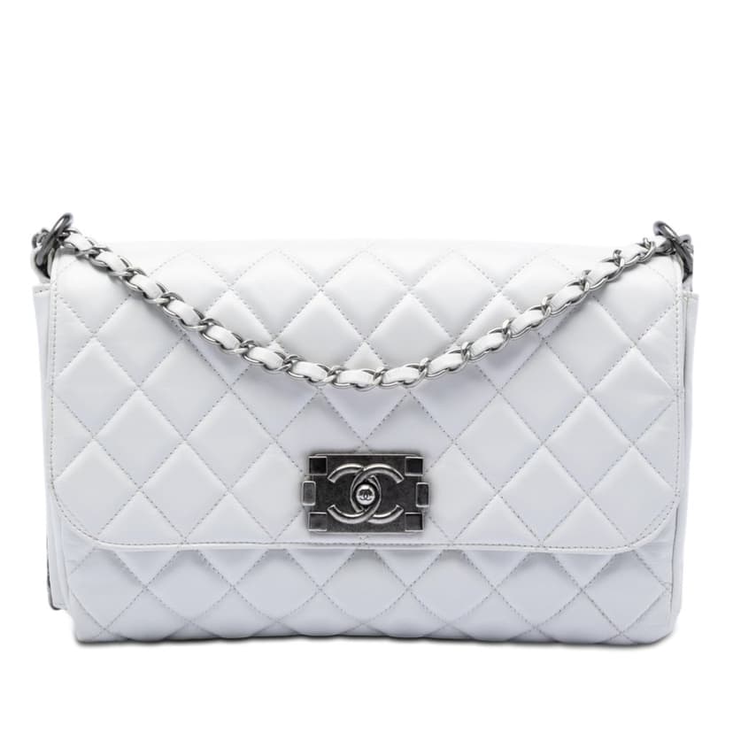 Chanel غطاء ناعم للأولاد من جلد العجل المصقول والمبطن