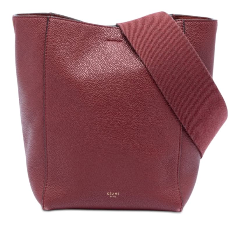 Celine Small Leather Seau Sangle Bucket Bag