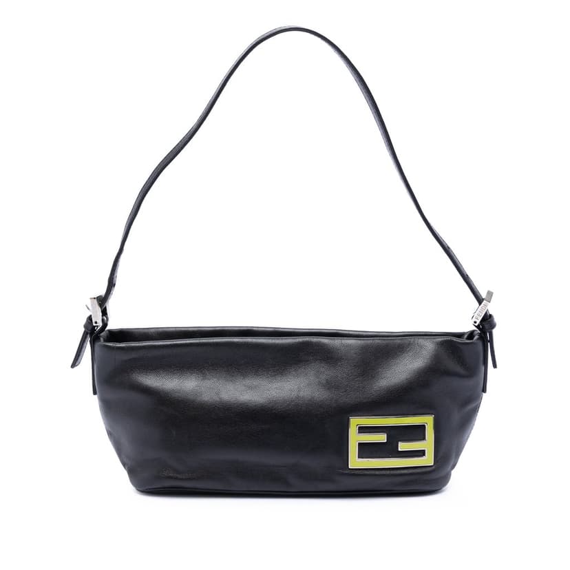 Fendi Leather FF Baguette Shoulder Bag