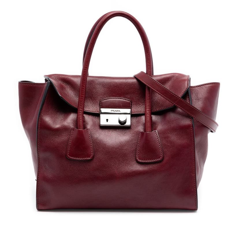 Prada Glace Calf Sound Lock Satchel