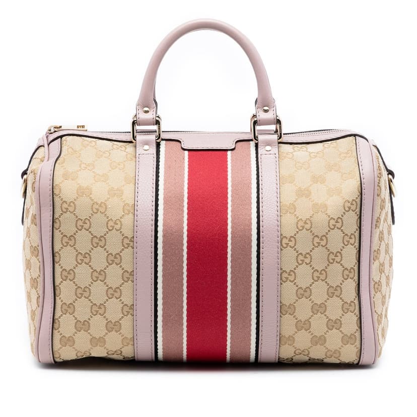 Gucci Medium GG Canvas Web Joy Boston Bag