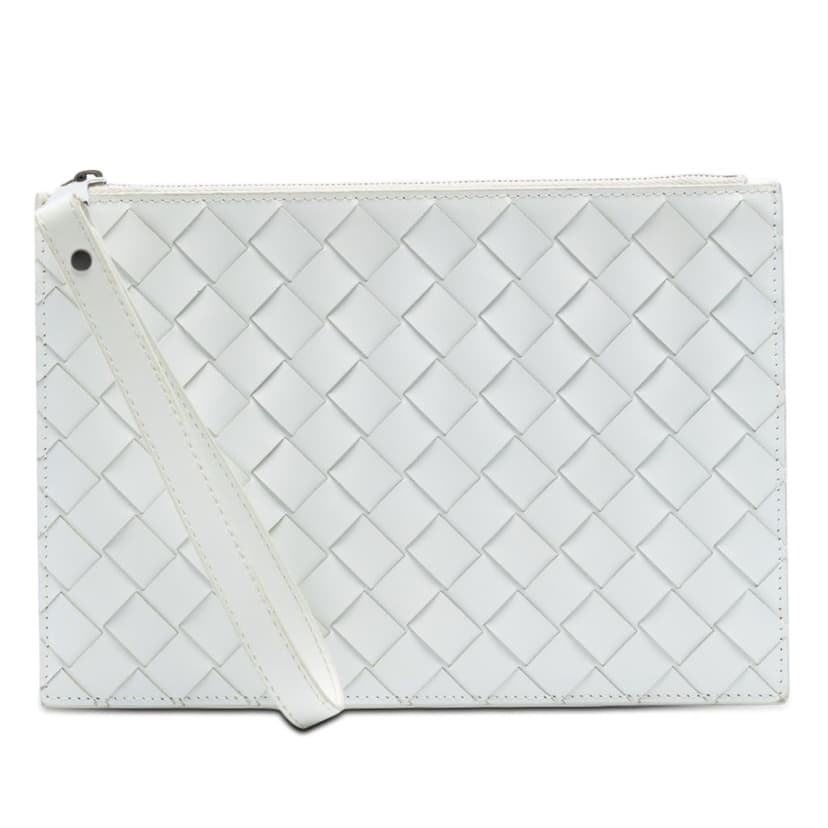 Bottega Veneta Leather Intrecciato Clutch