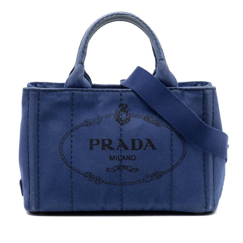 Prada Small Canvas Canapa Logo Satchel