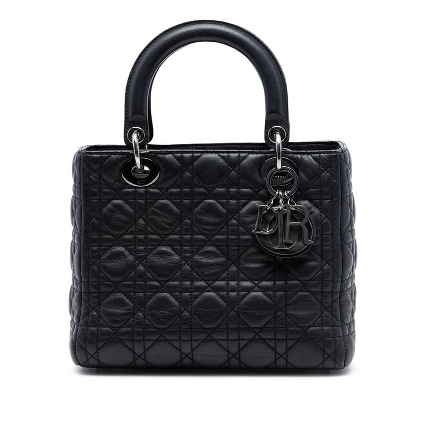 Dior Medium Lambskin Cannage Lady Dior