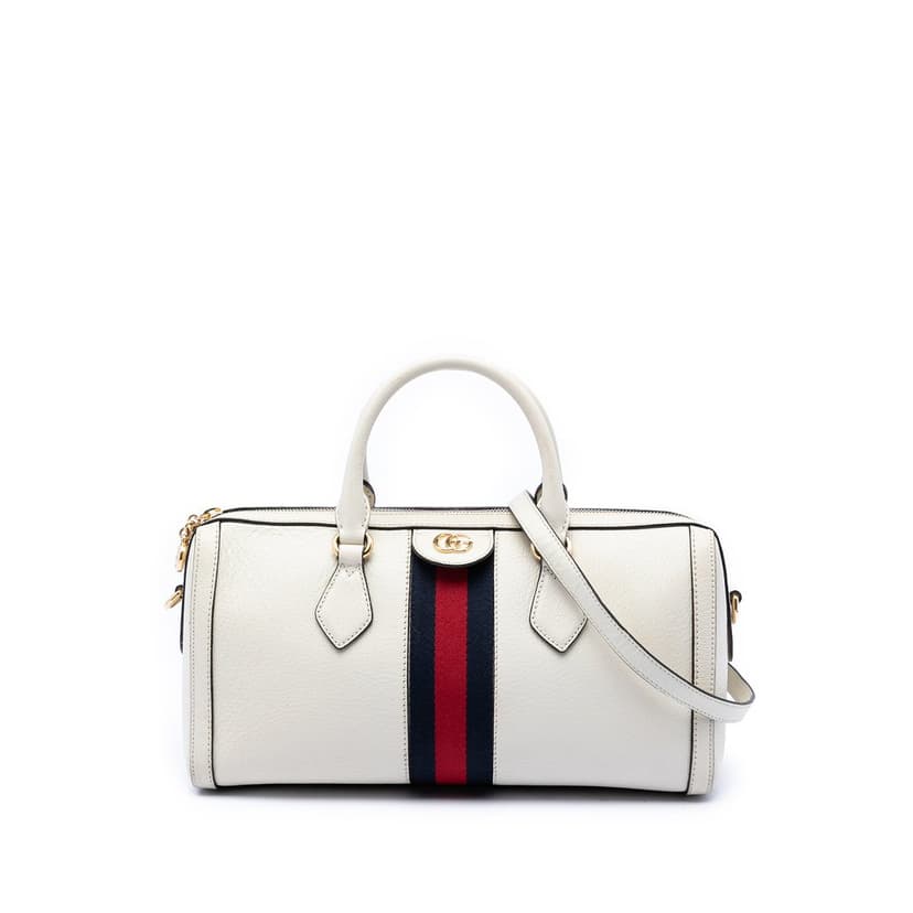 Gucci Medium Calfskin Web Ophidia Top Handle Bag