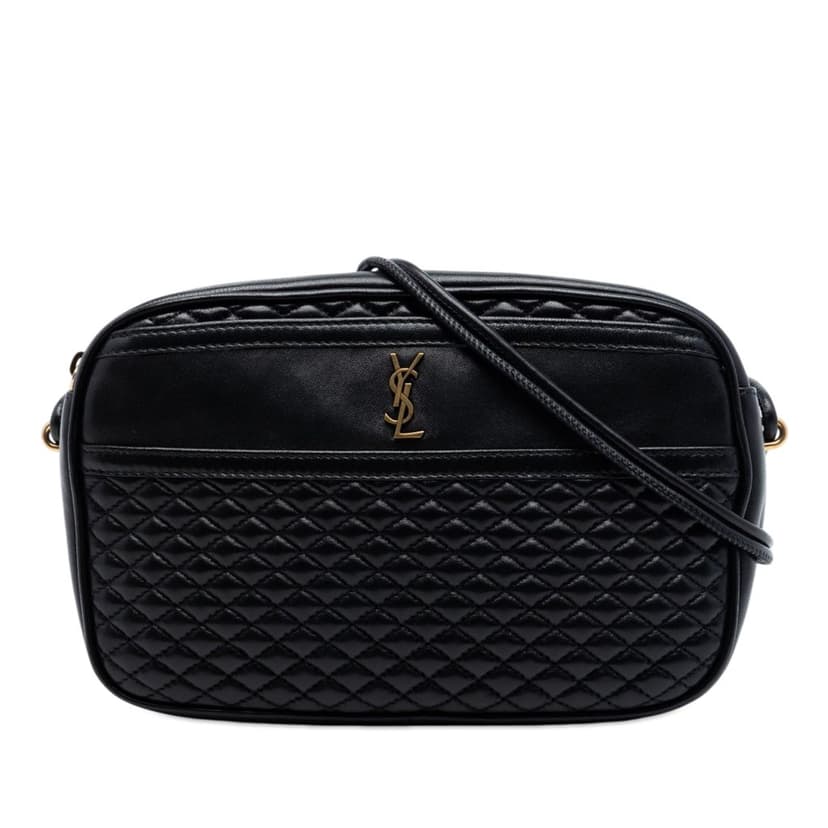 Saint Laurent Quilted Lambskin Victoire Camera Bag