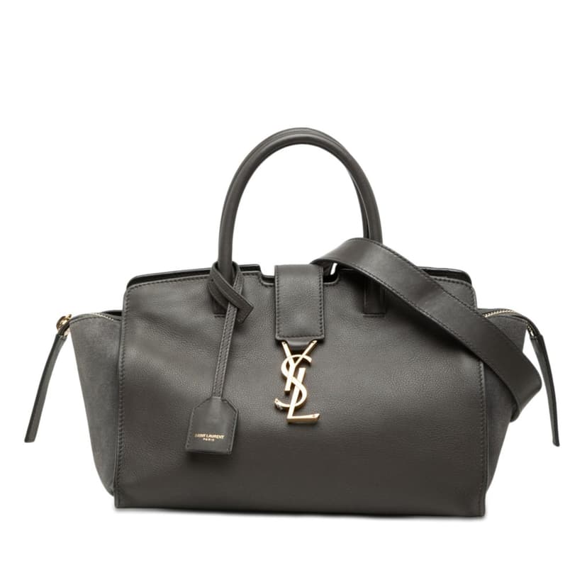 Saint Laurent Baby Leather Monogram Downtown Cabas Satchel