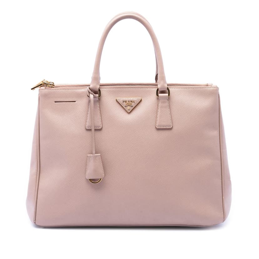 Prada Large Saffiano Lux Galleria Double Zip Satchel