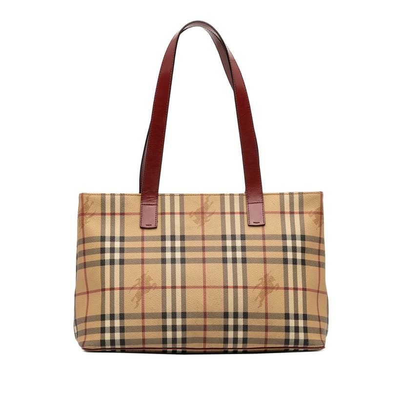 Burberry Haymarket Check Coated Canvas Tote
