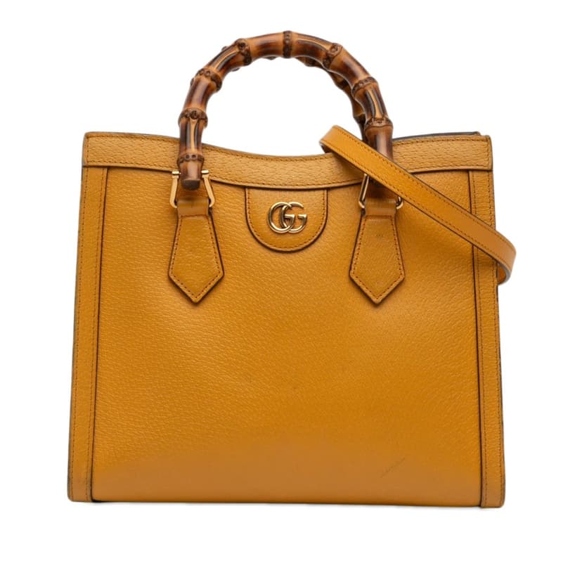 Gucci Medium Leather Bamboo Diana Satchel