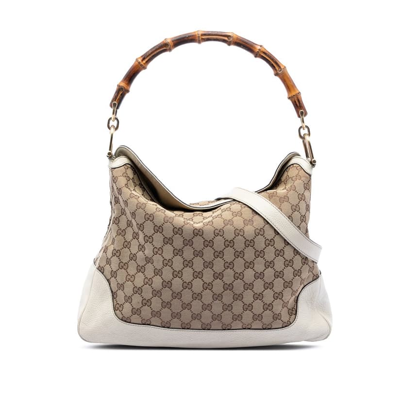 Gucci GG Canvas Bamboo Diana Satchel