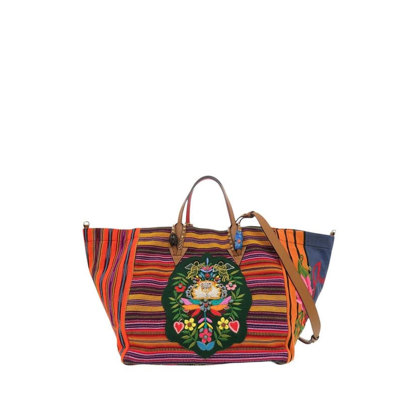 Christian Louboutin Multicolor Embroidered Canvas Mexicaba Tote