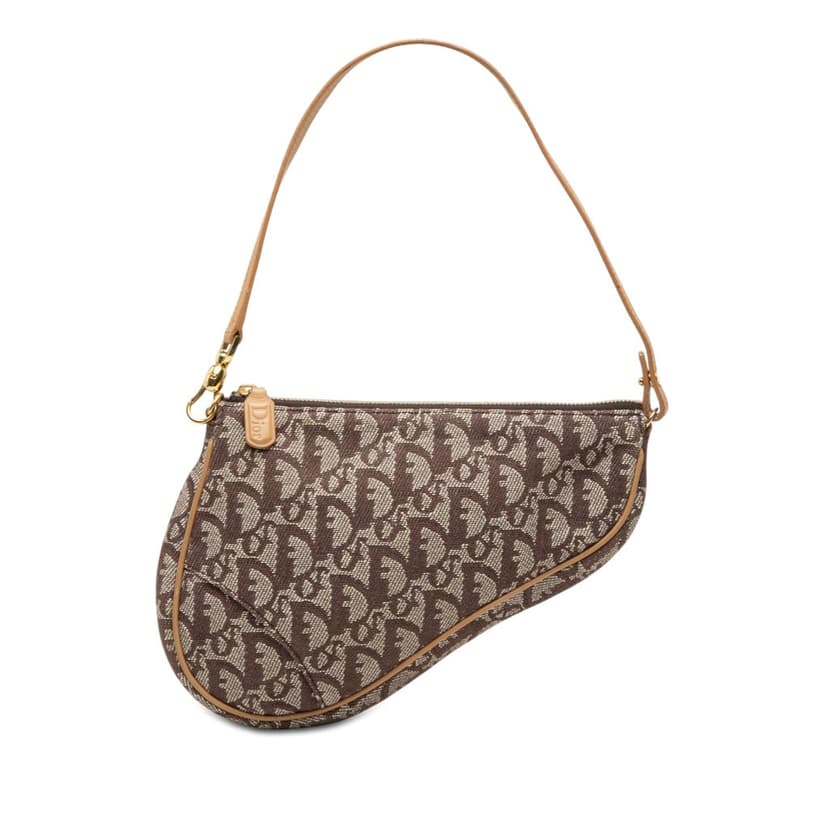 Dior Mini Diorissimo Canvas Saddle Pochette