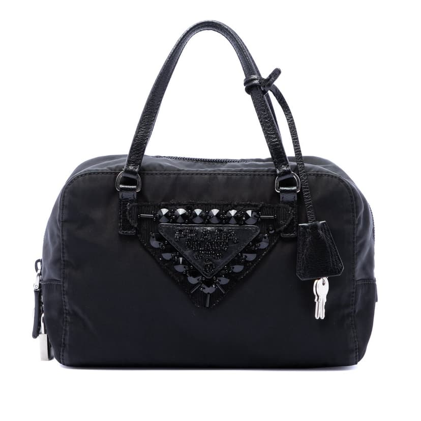Prada Tessuto Beaded Handbag