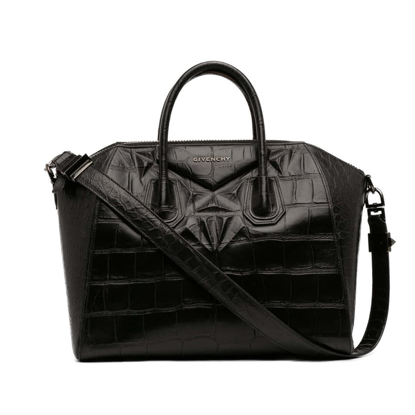 Givenchy Medium Croc Embossed Leather Antigona Satchel