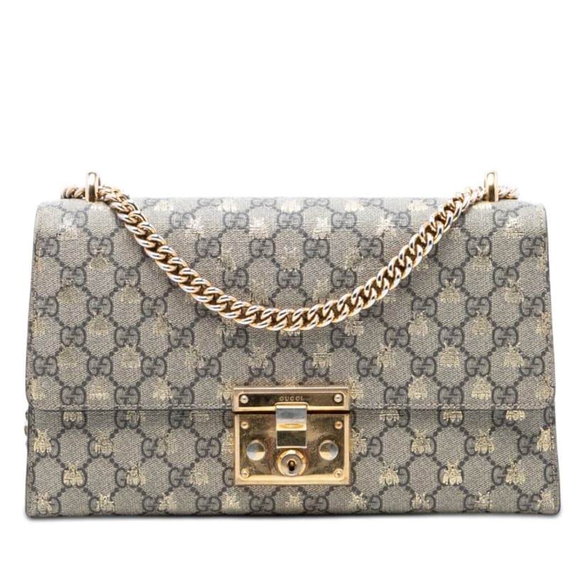 Gucci Medium GG Supreme Bee Padlock Shoulder Bag