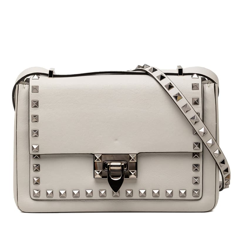 Valentino Leather Rockstud Flip Lock Crossbody