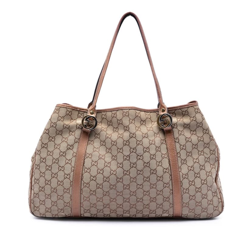 Gucci Large GG Canvas Twins Tote