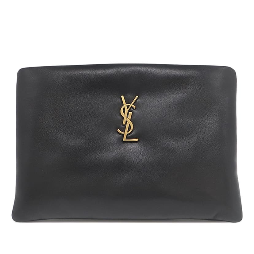Saint Laurent Small Lambskin Calypso Zipped Pouch