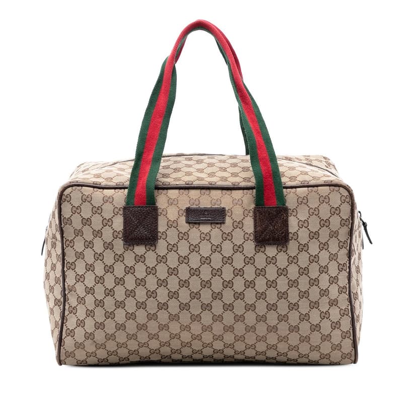 Gucci GG Canvas Web Duffle Bag