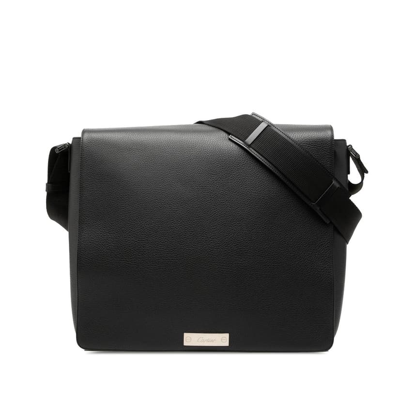 Cartier Grained Leather Pasha De Cartier Messenger Bag