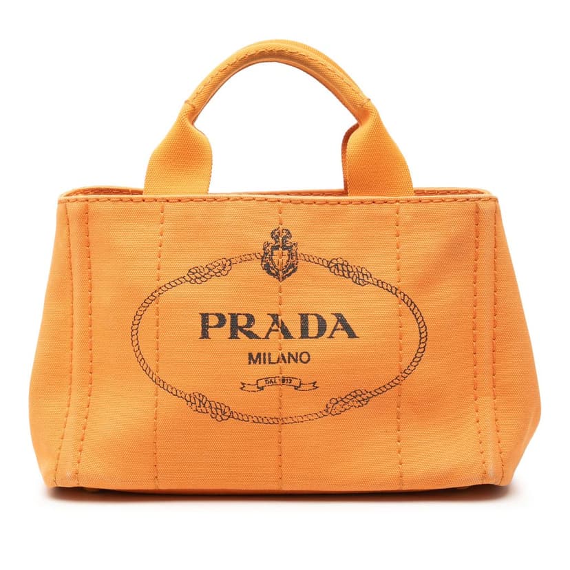 Prada Small Canvas Canapa Logo Satchel