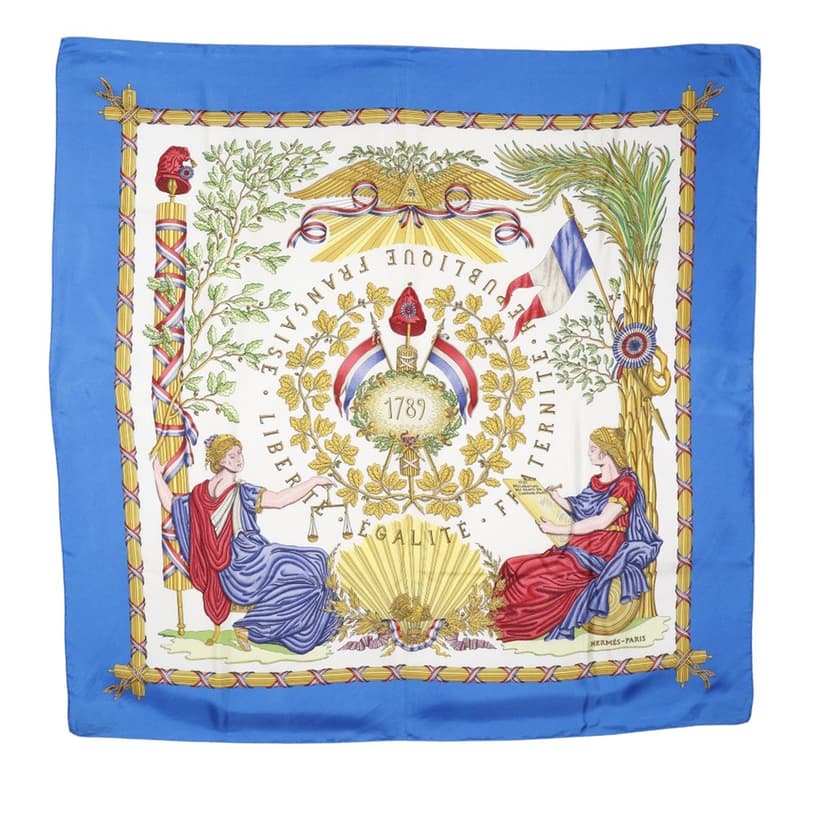 Hermès Republique Francaise Liberte Egalite Fraternite 1789 Silk Scarf