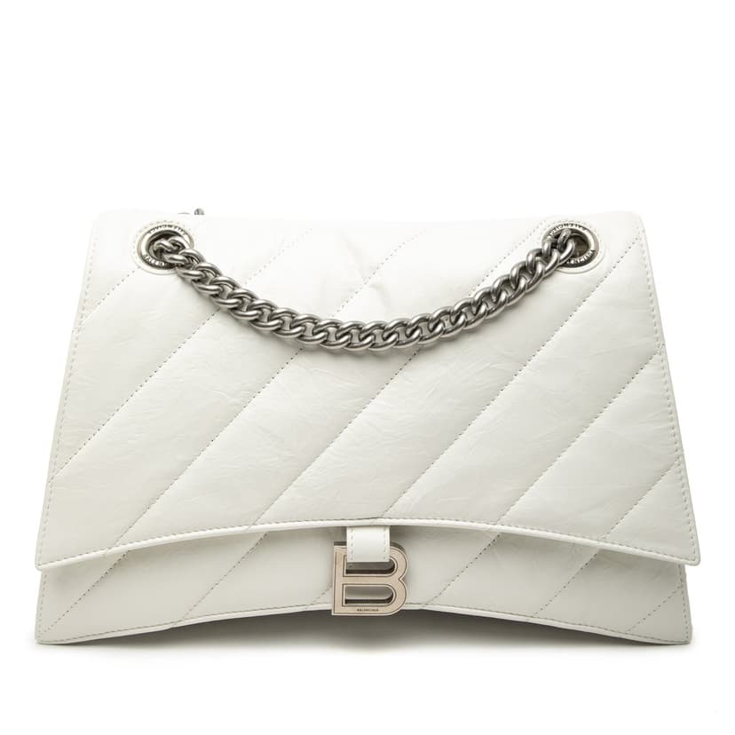 Balenciaga Medium Crushed Calfskin Chain Shoulder Bag