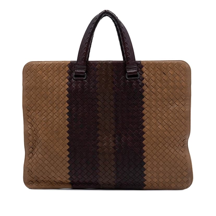 Bottega Veneta Nappa Intrecciato Club Fume Briefcase