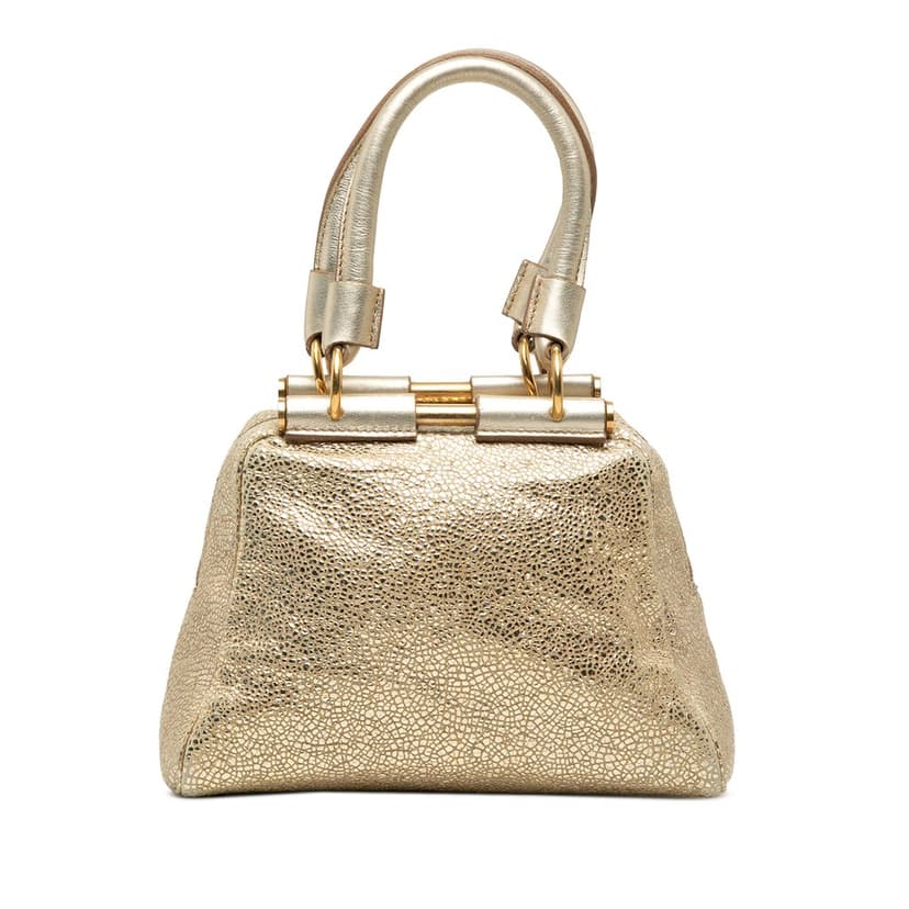Saint Laurent Small Metallic Grained Calfskin Majorelle Handbag
