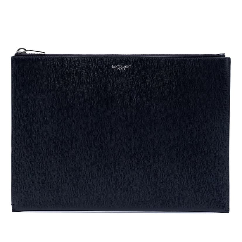 Saint Laurent Grain De Poudre Zipped Tablet Holder