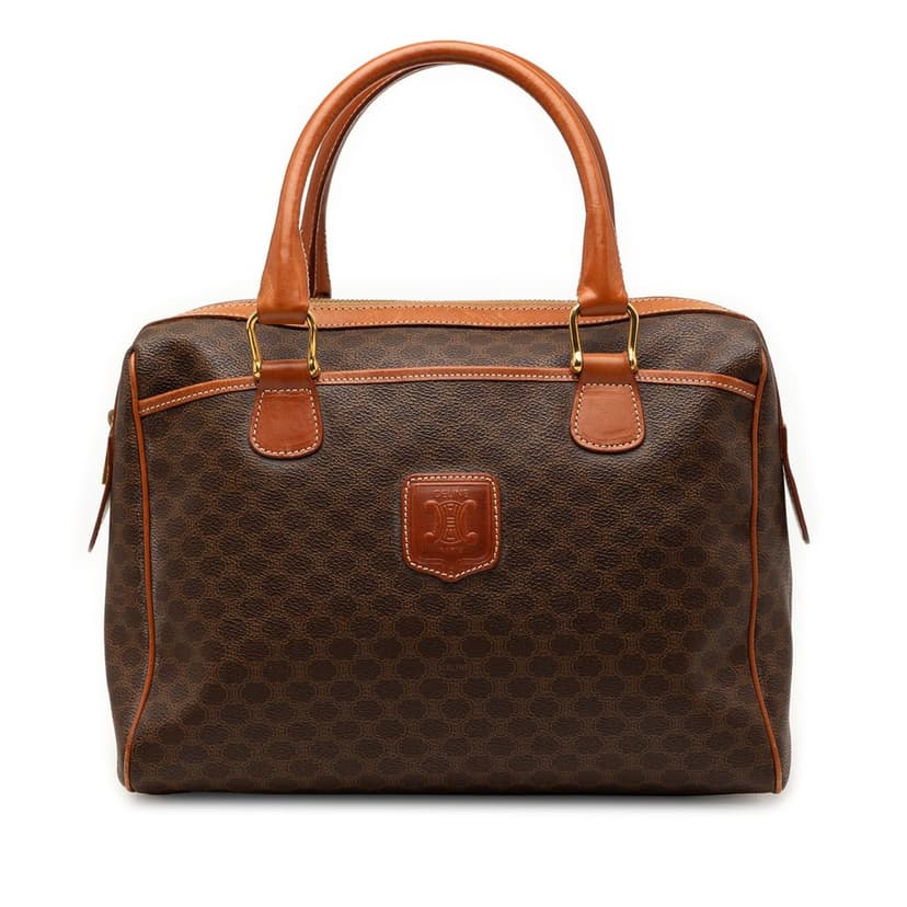 Celine Macadam Coated Canvas Handbag