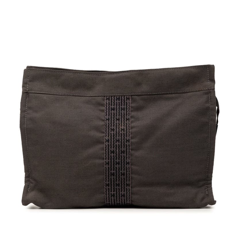 Hermès Canvas Herline Clutch