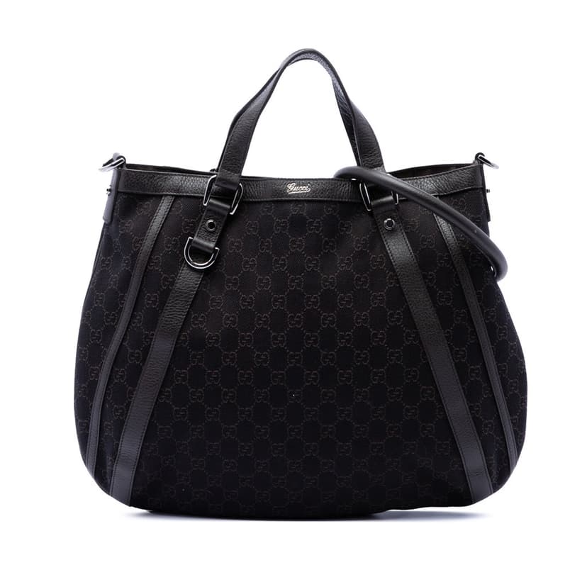 Gucci GG Denim Abbey D Ring Satchel